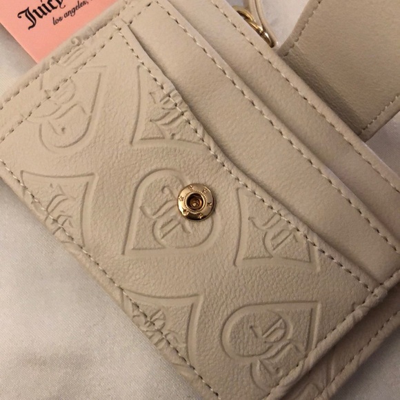 Juicy Couture Angel Glitz Out Tab Elongated Faux Leather CC Wallet NWT - Picture 10 of 16